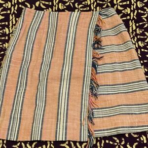 Anthropologie Boho Blue/Orange Wrap Skirt